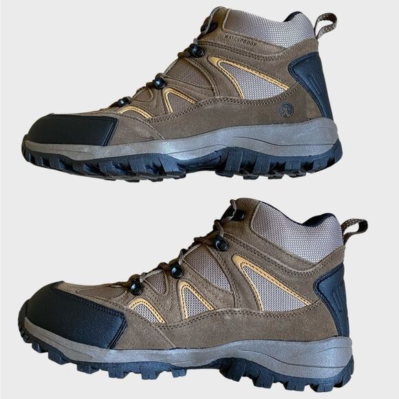 NEW Northside Snohomish Men's Mid Waterproof Hiking Boots Size 12 Tan Dark Honey - Picture 8 of 15